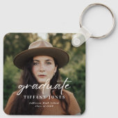 卒業モダン白書4枚の写真卒業 キーホルダー (裏面)