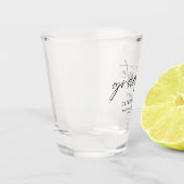 卒業モダン白書4枚の写真卒業 ショットグラス (左)