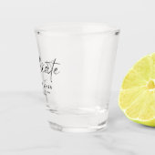 卒業モダン白書4枚の写真卒業 ショットグラス (右)