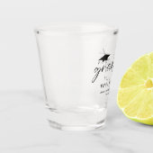 卒業モダン白書4枚の写真卒業 ショットグラス (左)