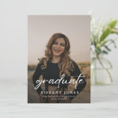 卒業モダン白書4枚の写真卒業 案内状 (スタンド正面)