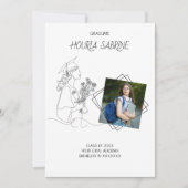 卒業モダン白黒芸術院卒業生 案内状 (正面)