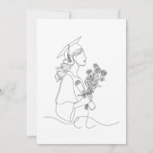 卒業モダン白黒芸術院卒業生 案内状 (裏面)