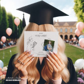 卒業モダン白黒芸術院卒業生 案内状