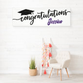 卒業モダン祝シンプルい 横断幕 (インサイチュ)