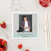 卒業モダン素朴記念写真 スタンダードカクテルナプキン (インサイチュ)