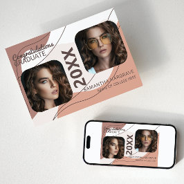 卒業モダン者 | 2フォトコラージュ卒業 案内状