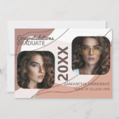 卒業モダン者 | 2フォトコラージュ卒業 案内状 (正面)