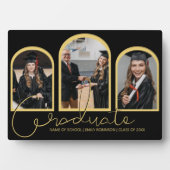 卒業モダン者 | 3アーチ型フォトコラージュ フォトプラーク (正面)