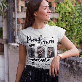 卒業モダン者 | 3アーチ型フォトコラージュ Tシャツ