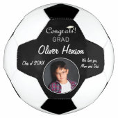 卒業モダン記念写真 サッカーボール (正面)