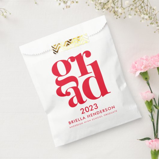 卒業モダン赤と白党優遇バッグ フェイバーバッグ (封をした状態)