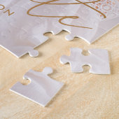 卒業モダン金ゴールドスクリプト写真卒業 ジグソーパズル (側面)