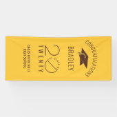 卒業モダン金ゴールドスタイリストの学年 横断幕 (横)