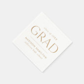 卒業モダン金ゴールド スタンダードカクテルナプキン (角)