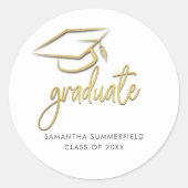 卒業モダン金箔キャップタッセル2025グラード ラウンドシール (正面)
