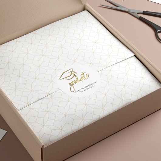 卒業モダン金箔キャップタッセル2025グラード ラウンドシール