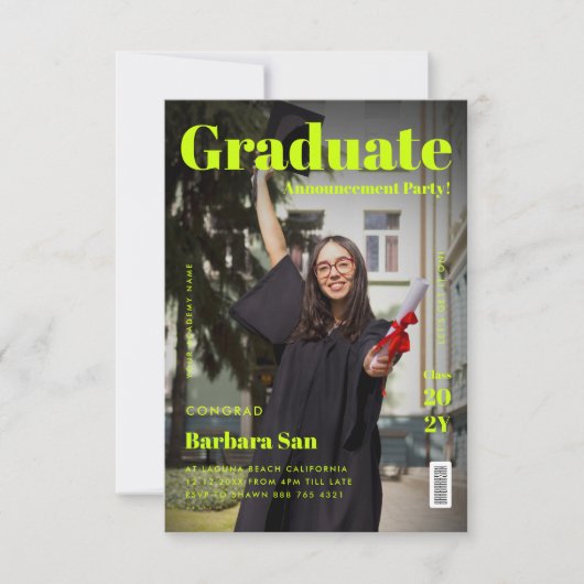 卒業モダン院卒業党誌 招待状 (正面)