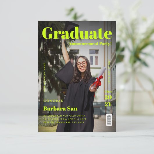 卒業モダン院卒業党誌 招待状 (スタンド正面)