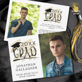 卒業モダン黒金ゴールドグラード2枚