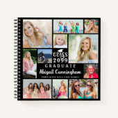 卒業モダン11フォトコラージュのゲストブック ノートブック (正面)