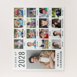 卒業モダン17写真コラージュ ジグソーパズル
