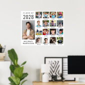 卒業モダン17写真コラージュ ポスター (ホームオフィス)