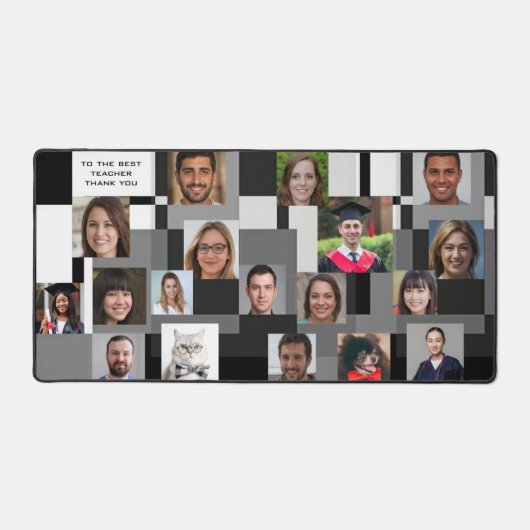 卒業モダン18写真最高の先生あり デスクマット (正面)