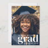 卒業モダン2写真卒業 案内状 (正面)