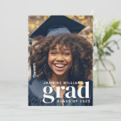 卒業モダン2写真卒業 案内状 (スタンド正面)