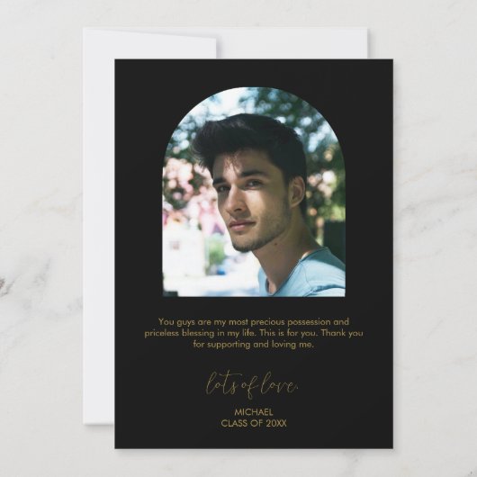 卒業モダン2写真Arch Thank You (裏面)