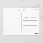 卒業モダン2022 Photo White Thank You ポストカード (裏面)