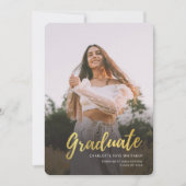 卒業モダン2025スクリプトの写真 案内状 (正面)