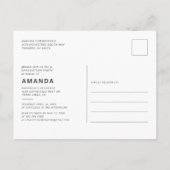 卒業モダン2025スクリプト写真パーティー インビテーションポストカード (裏面)