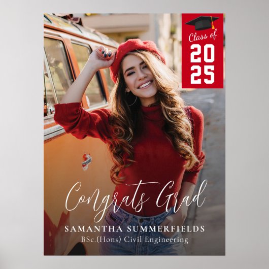 卒業モダン2025フォトスクリプトグラードパーティー ポスター (正面)