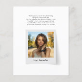 卒業モダン2025フォトスクリプトサンキューカード (裏面)