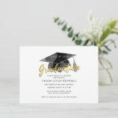 卒業モダン2025ミニマリスト卒業パーティー 招待状 (スタンド正面)