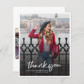 卒業モダン2025写真サンキューカード (正面/裏面)