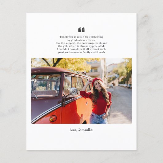 卒業モダン2025写真サンキューカード (裏面)