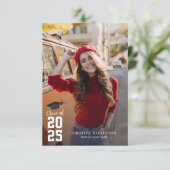 卒業モダン2025写真パーティー 招待状 (スタンド正面)