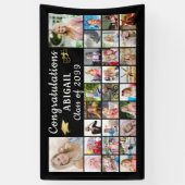卒業モダン29写真コラージュおめでとう 横断幕 (縦)