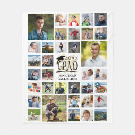 卒業モダン35フォトコラージュグラード フリースブランケット