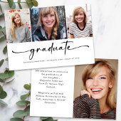 卒業モダン4写真卒業 案内状