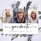 卒業モダン4写真卒業 案内状