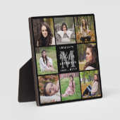 卒業モダン8パーソナライズされた写真コラージュ フォトプラーク (正面)