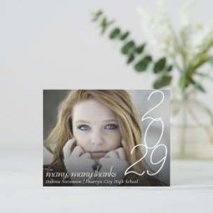 卒業モダン 手でレターフォトありがとう ポストカード