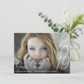 卒業モダン |手書き文字の写真 案内状 (スタンド正面)