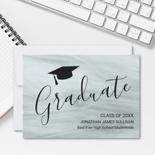 卒業モダン 案内状