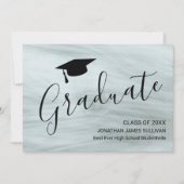 卒業モダン 案内状 (正面)