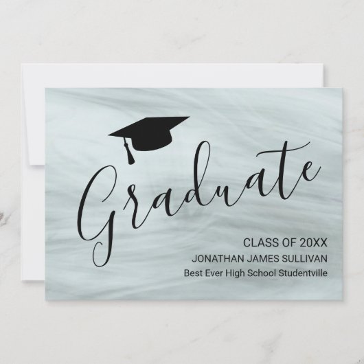 卒業モダン 案内状 (正面)